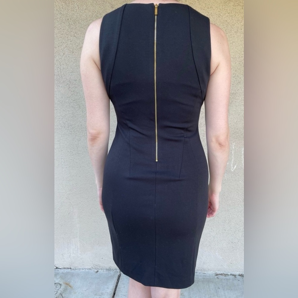 Calvin Klein Elegant Black Sleeveless Midi Dress